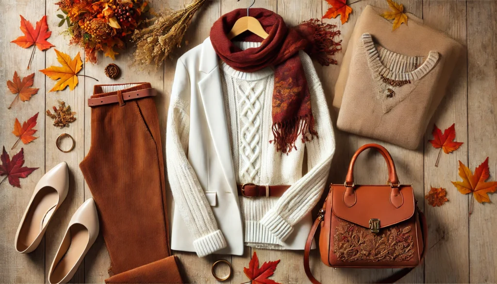 blazer blanc et automne