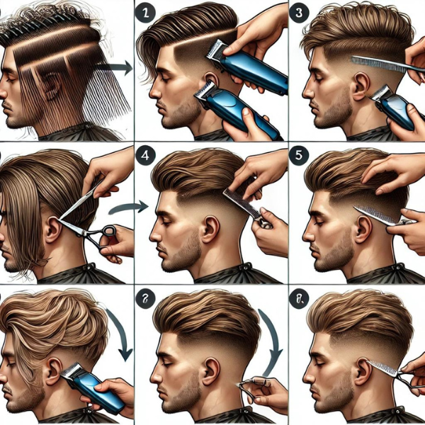 coiffure homme fondu et etapes